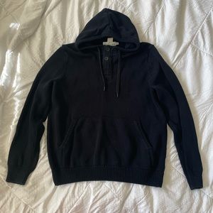 Navy woven hoodie H&M Large